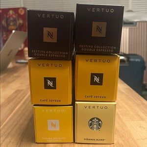 6x 💛Yellows and Espressos ☕️ Vertuo Coffee Capsule Collection